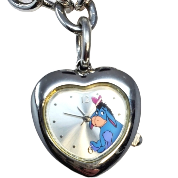 Disney Jewelry - Magical Disney Winnie the Pooh Eeyore Heart Watch on Metal Chain Bracelet
